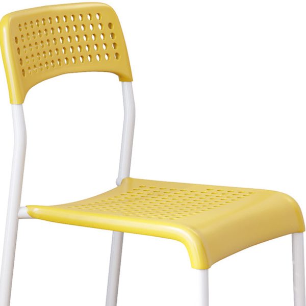 Modern Minimalist Square Plastic Iron Multi-Holes Dining Chair Backrest For Dining Room - Image 6