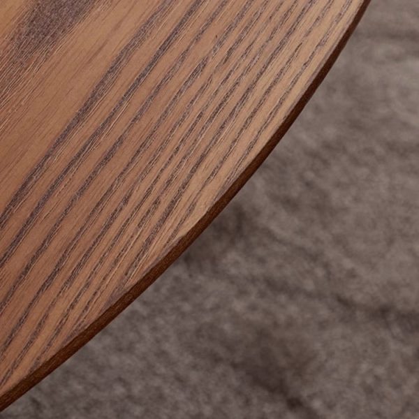 Traditional Vintage Round Orb Solid Wood Carbon Steel End Table 1-Tier For Living Room - Image 7