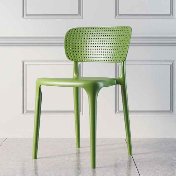 Contemporary Creative Rectangular Plastic Chair Backrest Armless For Living Room - Image 11