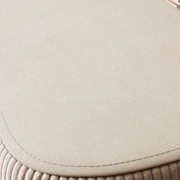 Contemporary Creative Round Velvet Upholstered Portable Footstool Low Stool For Living Room - Image 7
