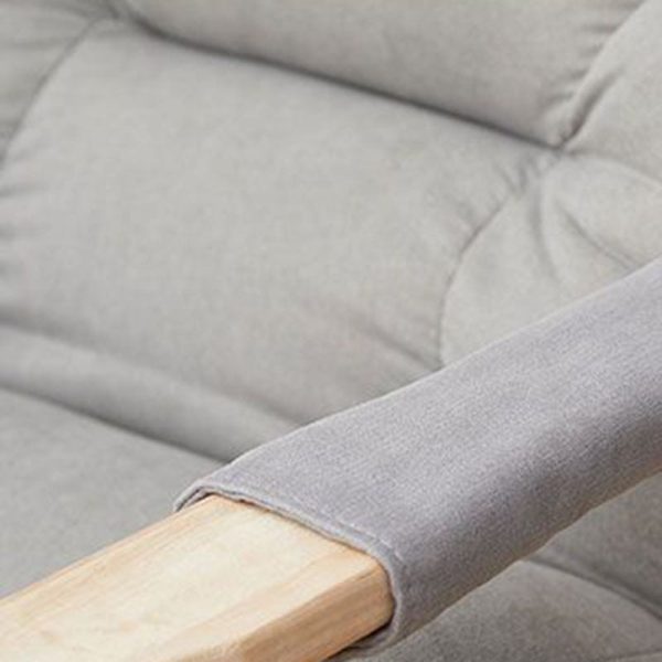 Modern Simplicity Fabric Upholstered Wood Frame Accent Chair Adjustable Backrest Armrest For Home Office - Image 7