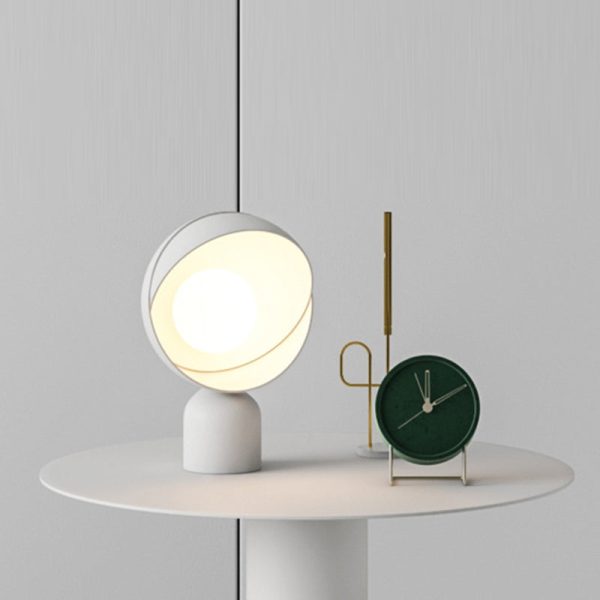 Modern Minimalist Round Cylinder Iron Nightstand 1-Tray For Bedside - Image 7