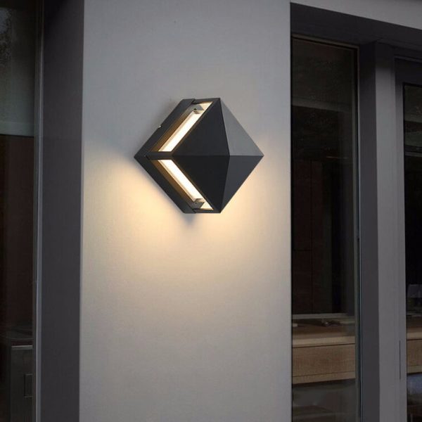 Simple Outdoor Square Aluminum Acrylic Waterproof LED Wall Sconce Lamp - Image 10
