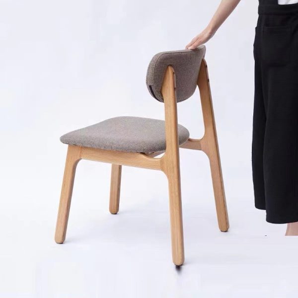 Modern Simplicity Fabric Wood Sponge Square Dining Chair Backrest For Dining Room - Image 9