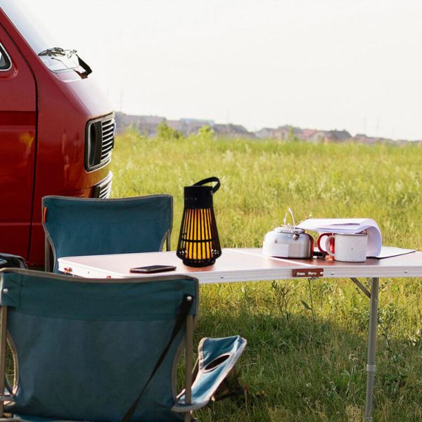 Waterproof Plastic Hollow Bar Lampshade LED Bluetooth Speaker Outdoor Lamp - Image 7