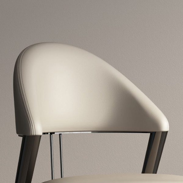 Modern Luxury Round Cushion Lambswool Sponge Black Titanium Dining Chair Backrest For Dining Room - Image 5