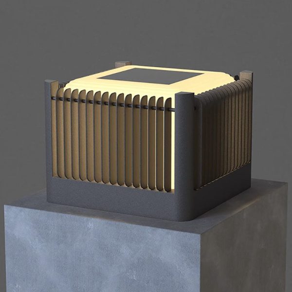 Modern Simplicity Solar Square Cube Stainless Steel Round LED Outdoor Landscape Light For Garden - Image 19