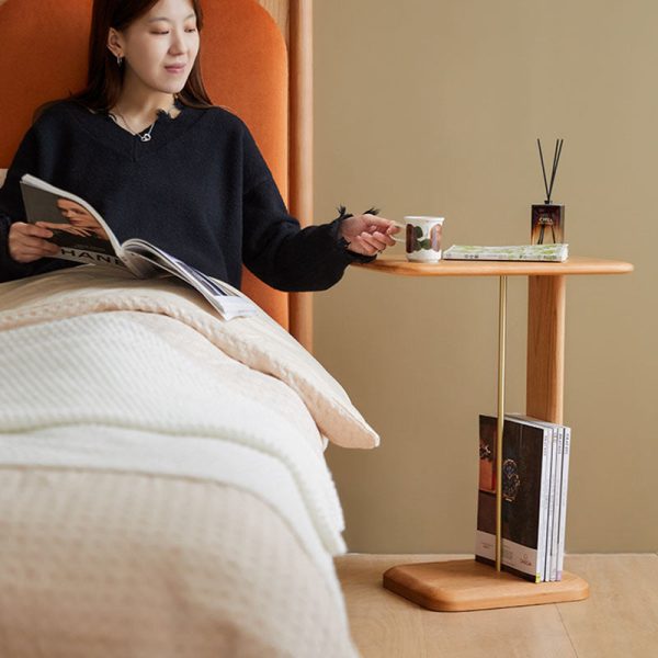 Modern Minimalist Square Wood End Table For Living Room - Image 4
