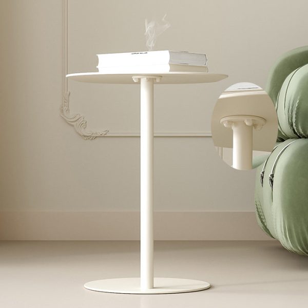 Modern Minimalist Geometric Round Iron End Table For Living Room - Image 13