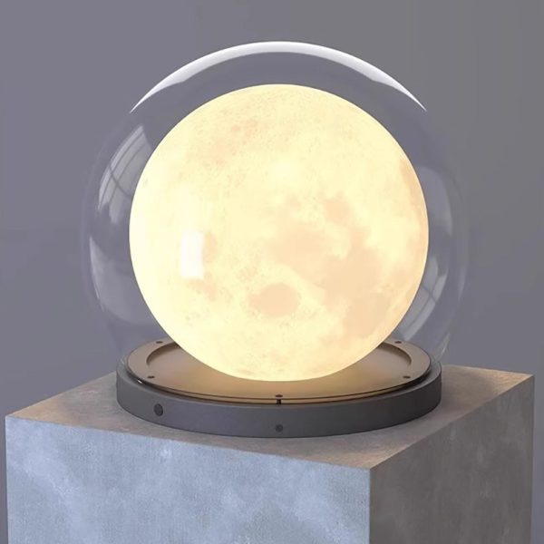 Contemporary Creative Moon Stainless Steel PE PMMA 1-Light Outdoor Light For Garden - Image 7