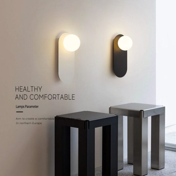 Nordic Minimalist Glass Ring Base 1-Light Wall Sconce Lamp - Image 13