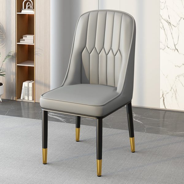 Modern Simplicity Leather Sponge Carbon Steel Metal Square Dining Chair Backrest Armrest For Dining Room - Image 28