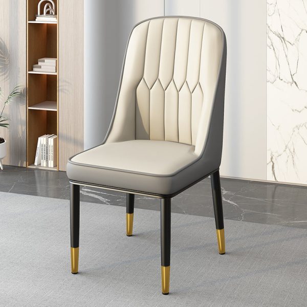 Modern Simplicity Leather Sponge Carbon Steel Metal Square Dining Chair Backrest Armrest For Dining Room - Image 29