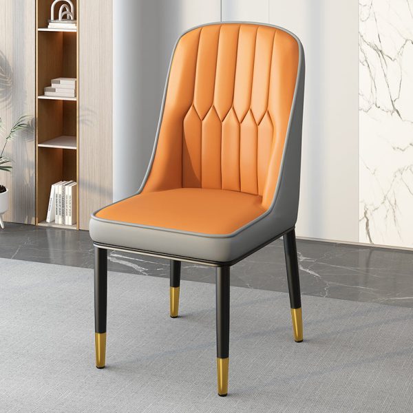 Modern Simplicity Leather Sponge Carbon Steel Metal Square Dining Chair Backrest Armrest For Dining Room - Image 30
