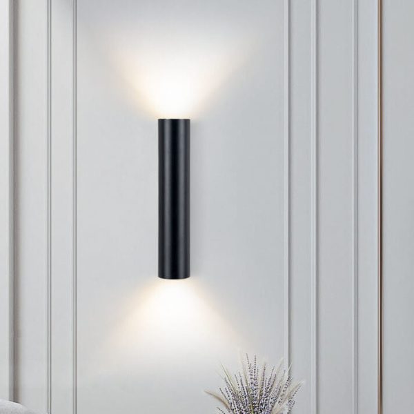 Simple Aluminum Cylindrical 2-Light Wall Sconce Lamp - Image 4