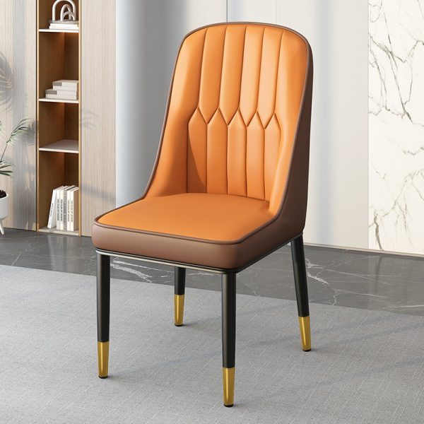 Modern Simplicity Leather Sponge Carbon Steel Metal Square Dining Chair Backrest Armrest For Dining Room - Image 37