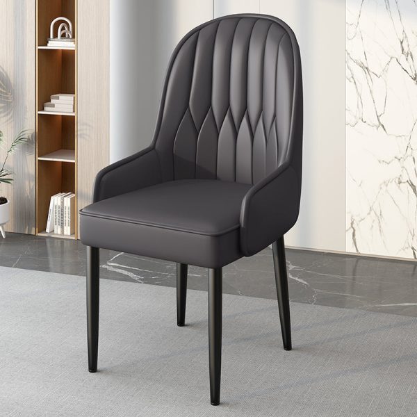 Modern Simplicity Leather Sponge Carbon Steel Metal Square Dining Chair Backrest Armrest For Dining Room - Image 42