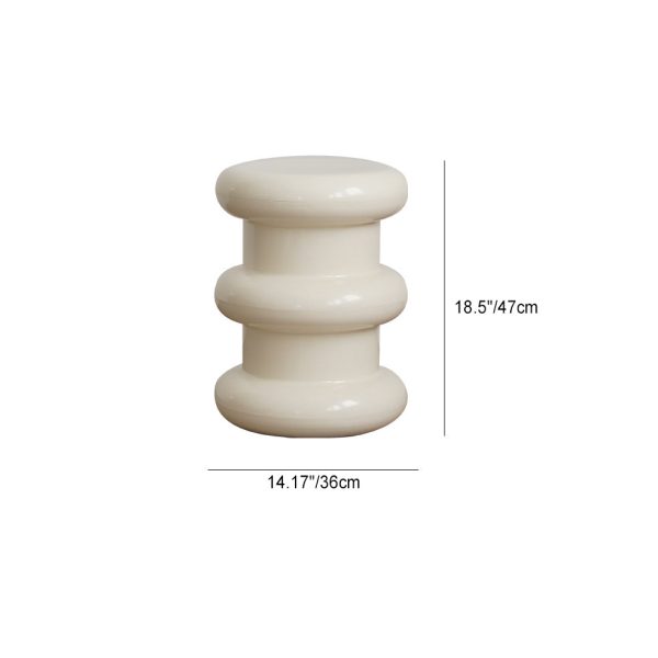 Modern Minimalist Cylindrical Plastic End Table For Living Room - Image 4