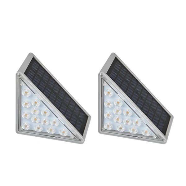 Triangle Automatic Charging Wire-Free Waterproof LED Solar Modern Step-Mounted Lights - Image 10