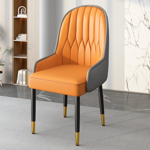 Modern Simplicity Leather Sponge Carbon Steel Metal Square Dining Chair Backrest Armrest For Dining Room - Image 50