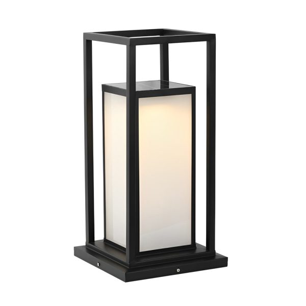 Outdoor Waterproof LED Black Modern Solar Fence Post Lights Pillar Lamp - Image 12