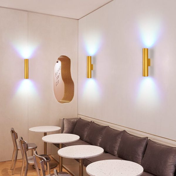 Simple Aluminum Cylindrical 2-Light Wall Sconce Lamp - Image 9