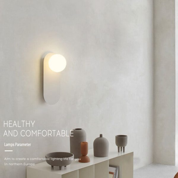 Nordic Minimalist Glass Ring Base 1-Light Wall Sconce Lamp - Image 15