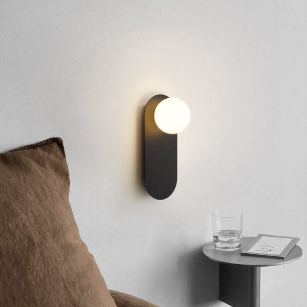 Nordic Minimalist Glass Ring Base 1-Light Wall Sconce Lamp - Image 3