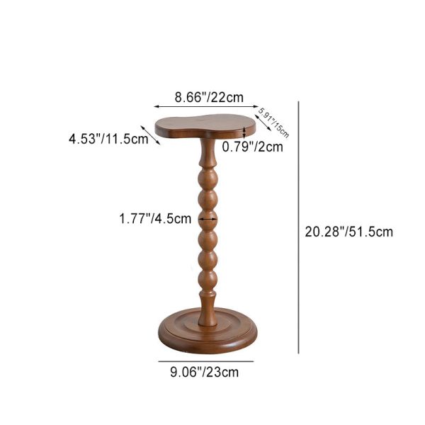 Traditional Vintage Solid Wood Gourd Shape Base End Table For Living Room - Image 5