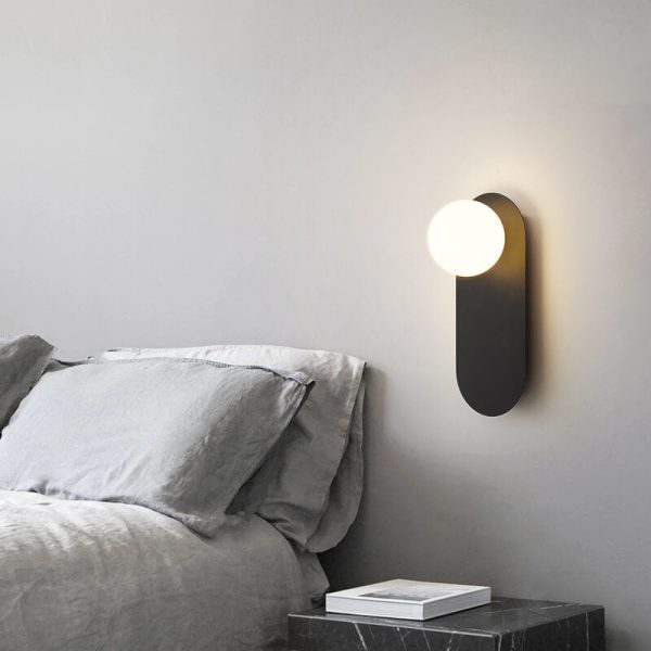 Nordic Minimalist Glass Ring Base 1-Light Wall Sconce Lamp - Image 4