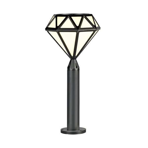 Geometric Waterproof LED Intelligent Stable Black Modern Lawn Lamp - Image 6