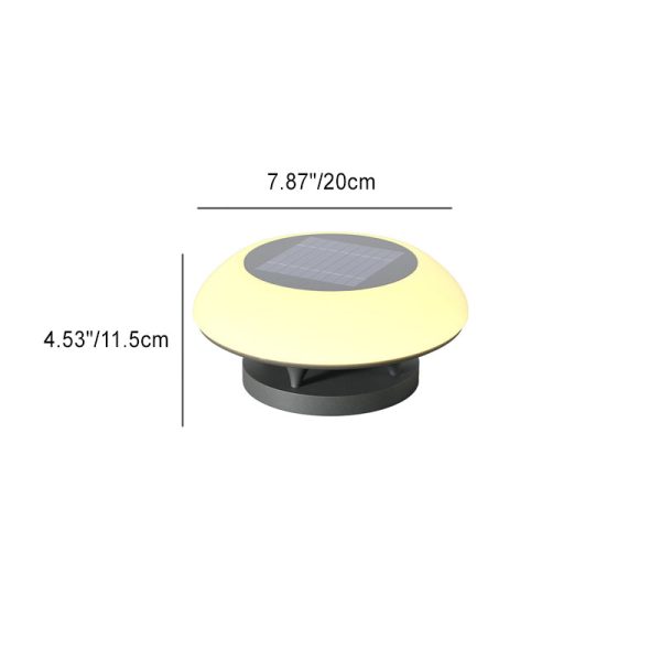 Modern Simplicity Solar Waterproof Stainless Steel PE Round Spaceship LED Landscape Lighting Outdoor Light For Outdoor Patio - Image 4