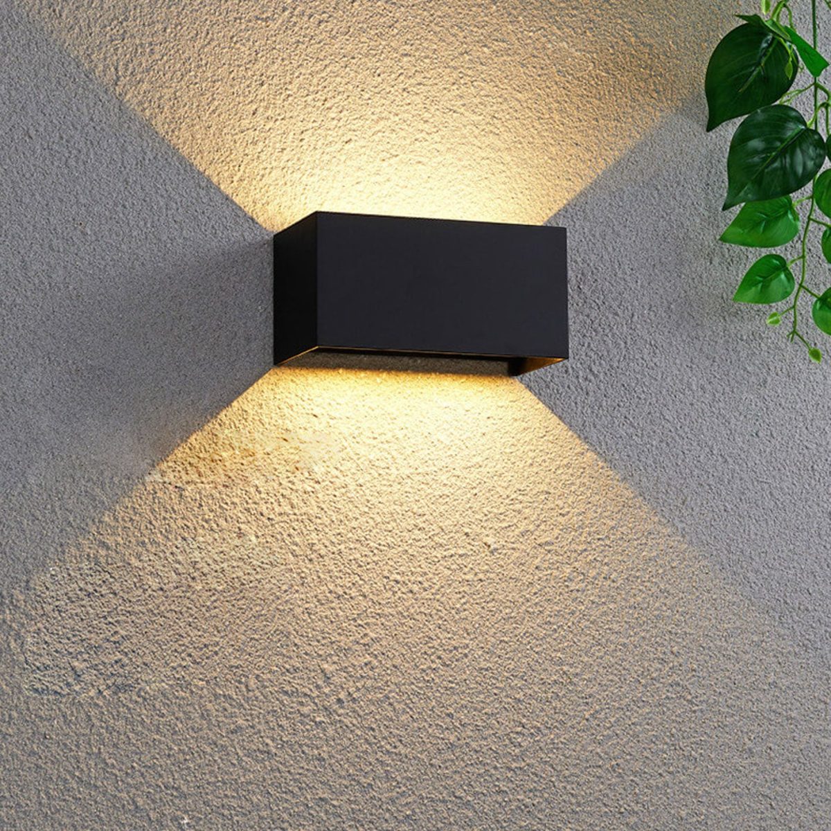 Modern Outdoor Waterproof Rectangular LED Up and Down Illuminated Outdoor Wall Sconce Lamp - Image 15