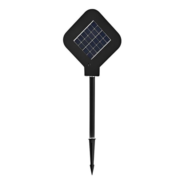 Circular Geometric Shape Waterproof LED Black Modern Solar Lawn Light - Image 9