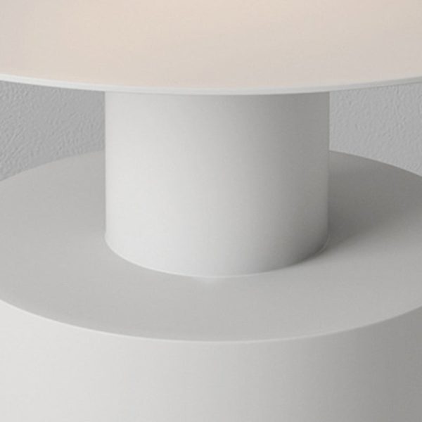 Modern Minimalist Round Cylinder Iron Nightstand 1-Tray For Bedside - Image 6