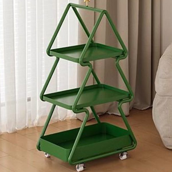 Modern Art Deco Removable Christmas Tree Glass Stainless Steel Side Table 3-Tier For Living Room - Image 13
