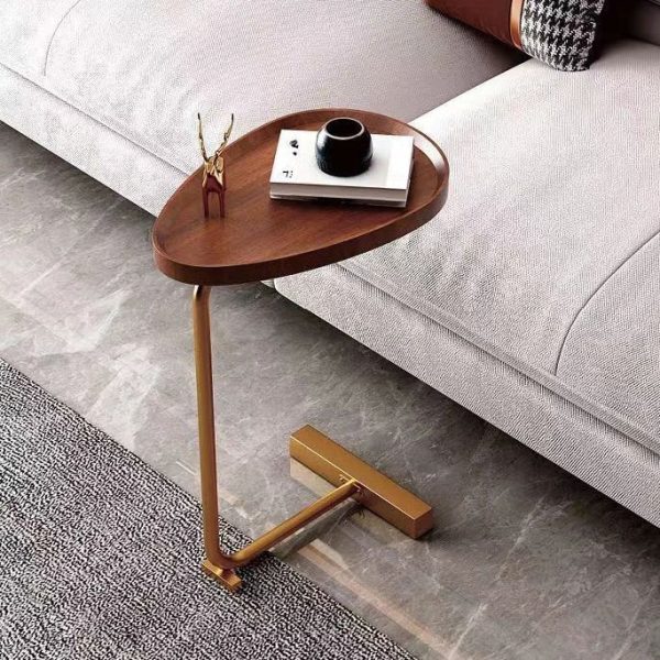 Contemporary Simplicity Water Drop Shape Iron Frame End Table For Living Room - Image 16