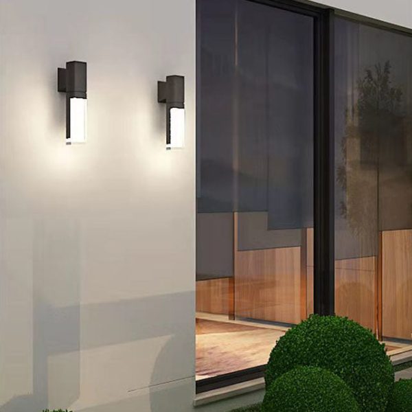 Outdoor Modern Waterproof Rectangular Column LED Wall Sconce Lamp - Image 16
