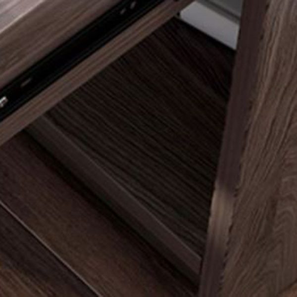 Modern Minimalist Square Table Top High Density Panel Nightstand 1-Drawer For Bedroom - Image 7