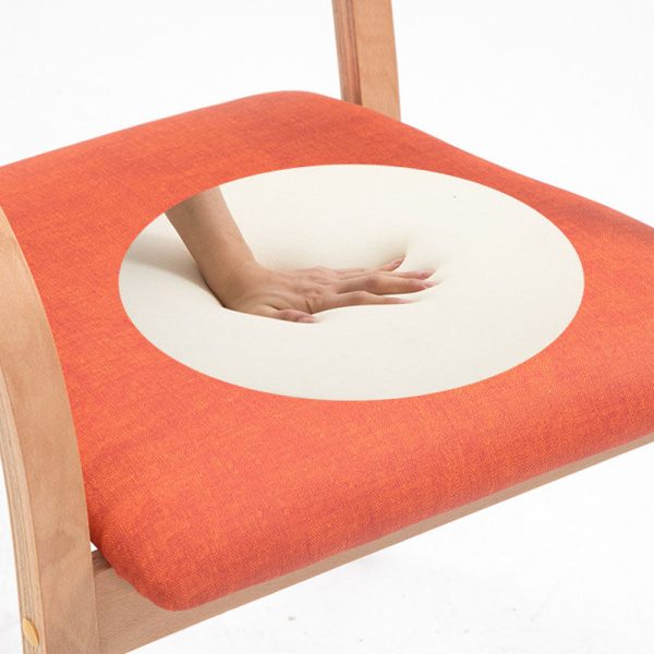 Modern Simplicity Fabric Wood Sponge Square Curved Dining Chair Backrest Armrest For Dining Room - Image 11
