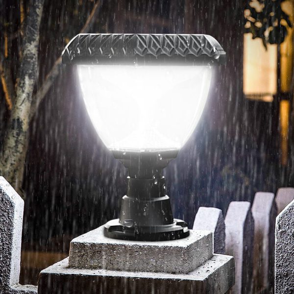 Modern Simplicity Solar Hexagonal Quadrilateral Triangle Round ABS Acrylic LED Post Head Light For Garden - Image 3