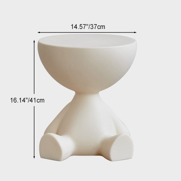 Modern Minimalist Small Flat Round PP End Table 1-Tier For Living Room - Image 4