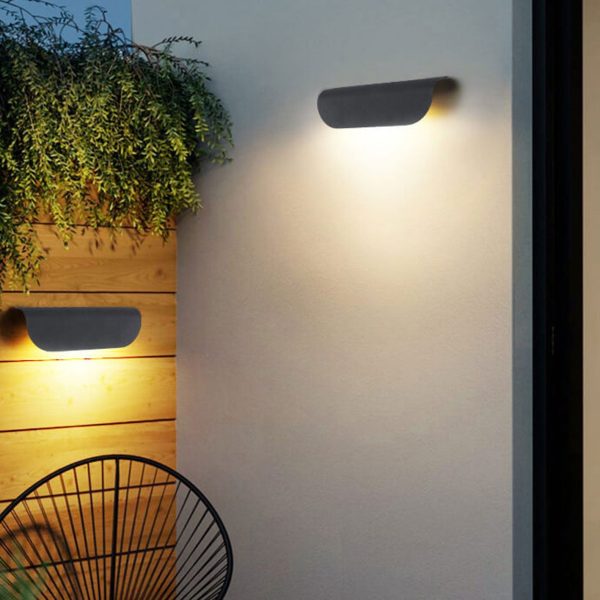 Modern Outdoor Curved  Waterproof LED Garden Wall Sconce Lamp - Image 6
