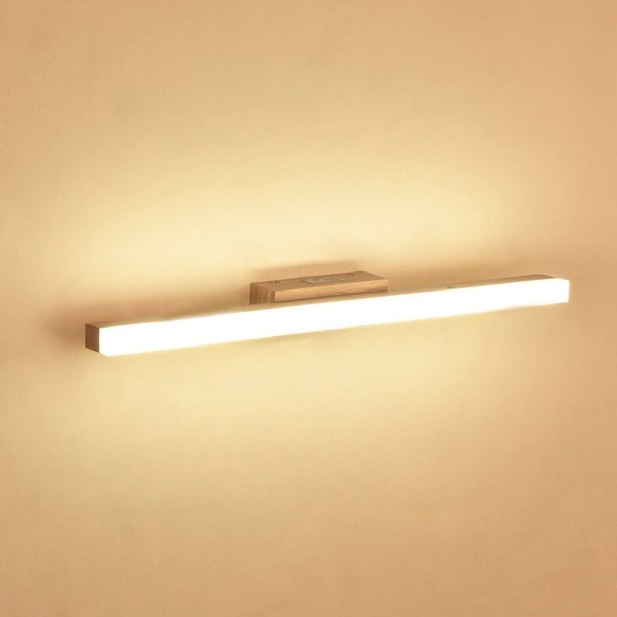 Nordic Minimalist Wooden Long Strip Vanity Light LED Wall Sconce Lamp - Image 3