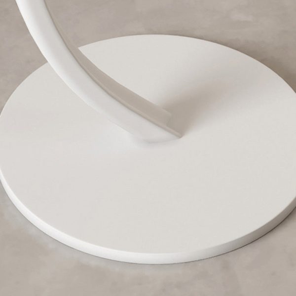 Modern Minimalist Round Wood Grain MDF Stainless Steel End Table For Living Room - Image 7