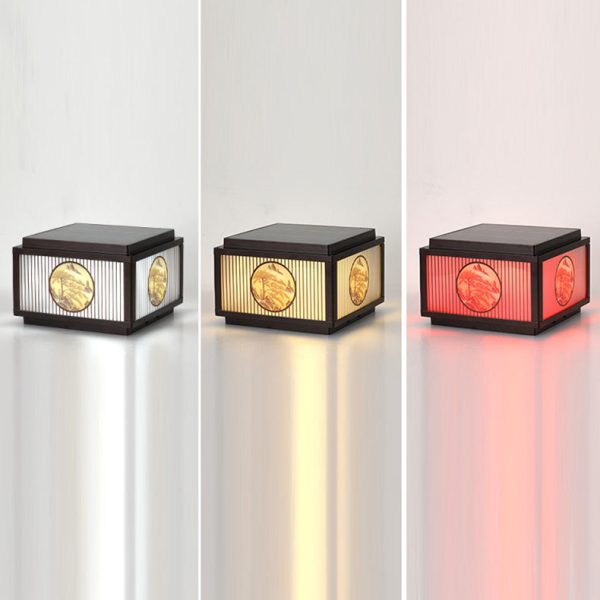 Modern Minimalist Solar Waterproof Square Aluminum Glass LED Post Head Light For Garden - Image 10