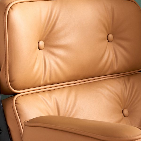 Modern Minimalist Square Semicircle Upholstered Leather Hardware Desk Chair Backrest Armrest For Home Office - Image 5