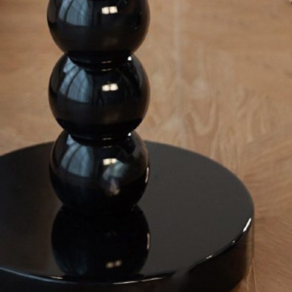 Traditional Vintage Round Beaded Wooden Coffee Table For Living Room - Image 6