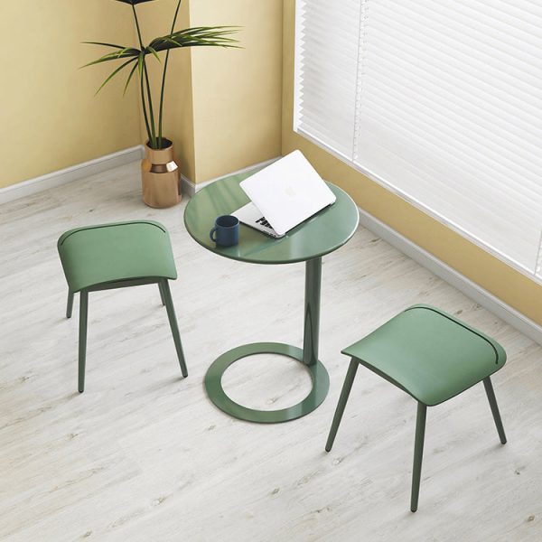 Modern Minimalist Round Metal End Table For Living Room - Image 13
