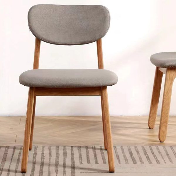 Modern Simplicity Fabric Wood Sponge Square Dining Chair Backrest For Dining Room - Image 7